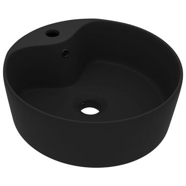 vidaXL Lavabo de luxe avec trop-plein Noir mat 36x13 cm Céramique product