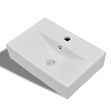 Vasque à trou de trop-plein/robinet céramique pour salle de bain Blanc product