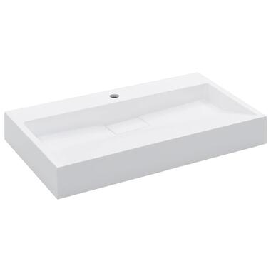 vidaXL Lavabo 80x46x11 cm Fonte minérale/marbre Blanc product