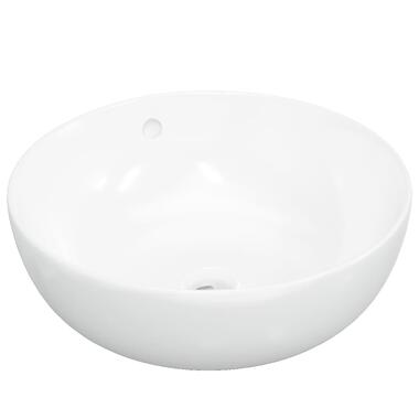 vidaXL Lavabo blanc 44x17 cm céramique rond product