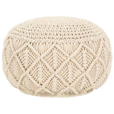 vidaXL Pouf fait à la main en macramé 45 x 30 cm Coton product