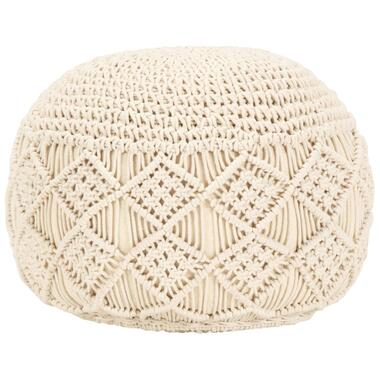 vidaXL Pouf fait à la main en macramé 45 x 30 cm Coton product