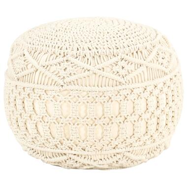 vidaXL Pouf fait à la main en macramé 45x30 cm Coton product