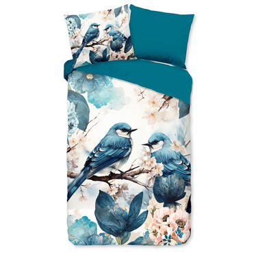 Pure Housse de couette "oiseaux bleus" - Bleu - (140x200/220 cm) - Microfibre product