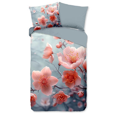 Good Morning Housse de couette "fleurs" - Gris - (140x200/220 cm) - Coton product