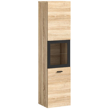 Hioshop Boston armoire haute pour salle de bain 1 porte chêne décor product