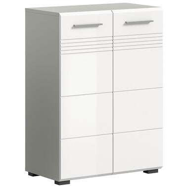 Hioshop Copa armoire de salle de bain 2 portes blanc brillant product