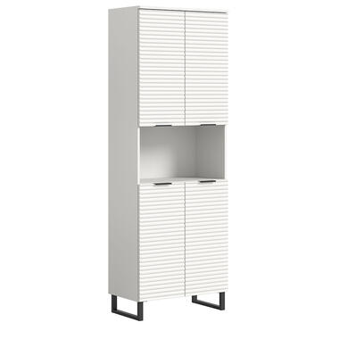 Hioshop Riff armoire haute pour salle de bain 4 portes 1 compartiment blanc product