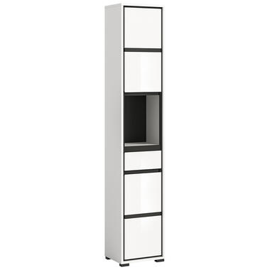 Hioshop Jaru armoire haute pour salle de bain 1 tiroir 2 portes 1 compartiment product