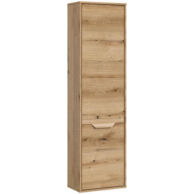 Hioshop Zeno armoire haute pour salle de bain mural 1 porte chêne product