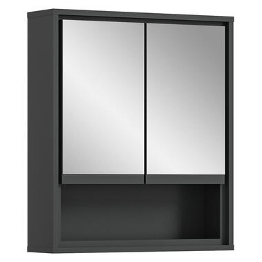 Hioshop Jaru armoir de salle de bain avec miroir 2 portes 1 compartiment product