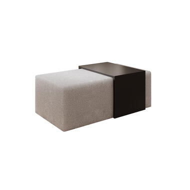 Meubella Salontafel Melbourne - Beige teddystof - Boucle - 110 cm product