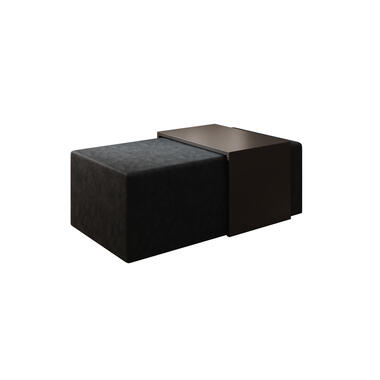 Meubella Salontafel Melbourne - Zwart velvet - 110 cm product