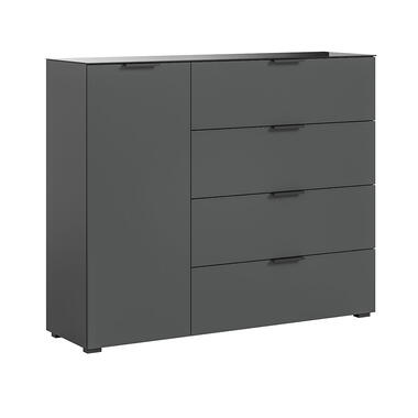 Hioshop Ray buffet 4 tiroirs 1 porte anthracite product