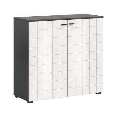 Hioshop Monte buffet 2 portes blanc brillant product