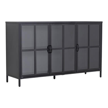 Hioshop Chilly buffet 3 portes en verre noir product