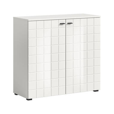 Hioshop Monte buffet 2 portes blanc brillant product