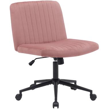 CLP Chaise de bureau Kingman Noir Cadre - Velours - Rose product