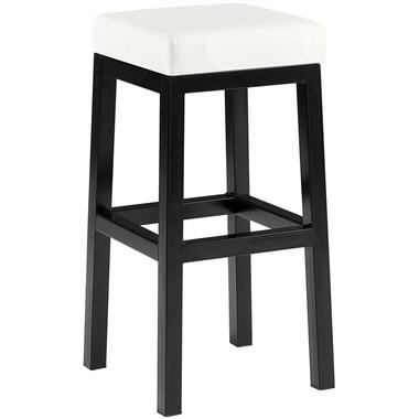 CLP Tabouret de bar Taylor Noir Cadre - Similicuir - Blanc product