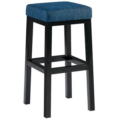 CLP Tabouret de bar Taylor Noir Cadre - Tissu - Bleu product