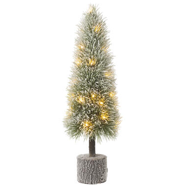 J-line - Kerstboom B+led Kunststof Sneeuw Groen Large - 20x20x75cm product