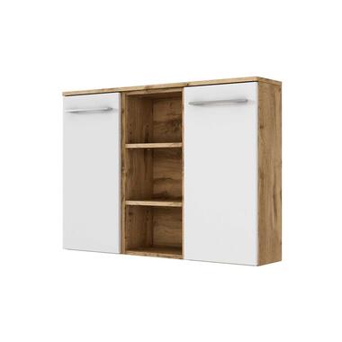 Armoire salle de bains Sefa 90cm 2 portes - chêne/blanc product