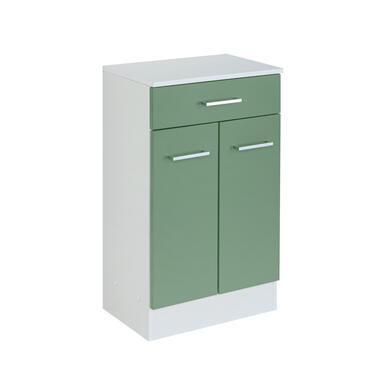 Armoire salle de bains Ricca 50cm 2 portes & 1 tiroir - blanc/vert product