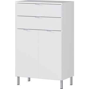 Armoire salle de bains Mauro 60cm avec 2 tiroirs & 2 portes - blanc brillant product