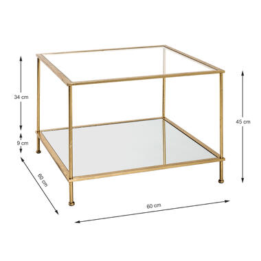 Table d'appoint - 60 x 60 x 45 cm - Design doré product