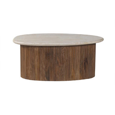 Table basse Louis - 90 x 55 x 40 cm - Beige Travertin product