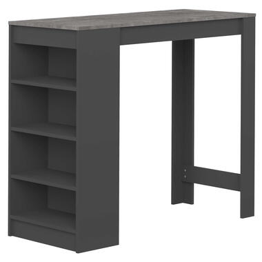 Table de bar Aravis 115x50 avec rangement - noir/béton product