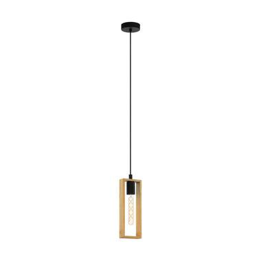 EGLO Littleton Hanglamp - E27 - 11 cm - Zwart/Bruin product