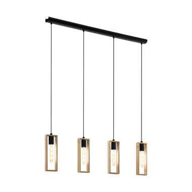 EGLO Littleton Hanglamp - E27 - 116 cm - Zwart/Bruin product