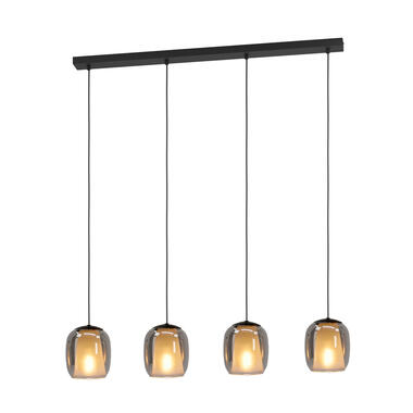 EGLO Ciampino Lampe à suspension - E27 - 97,5 cm - Noir/Gris - Verre product