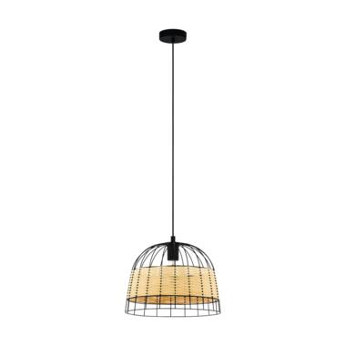 EDI light Anwick Hanglamp - E27 - Ø 37 cm - Zwart/u007CRotan - Natuur product