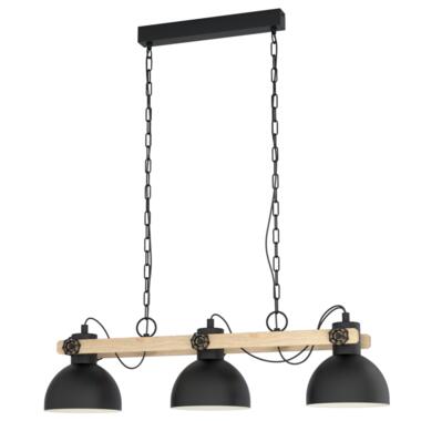 EGLO Lubenham Hanglamp - E27 - 90 cm - Zwart/Bruin product