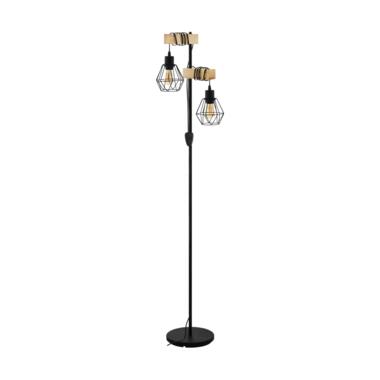 EGLO Townshend 5 Vloerlamp - E27 - 166,5 cm - Zwart, Bruin product