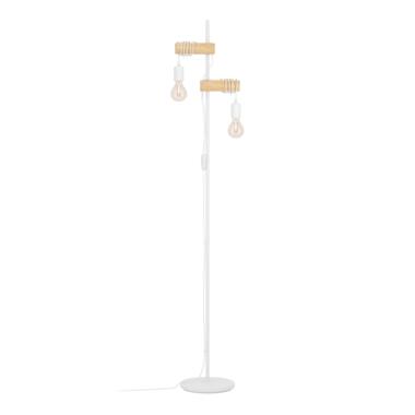 EGLO Townshend Vloerlamp - E27 - 166,5 cm - Wit/u007CBruin product