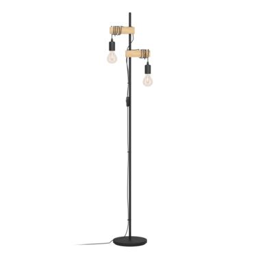 EGLO Townshend Vloerlamp - E27 - 20,5 cm - Zwart, Bruin product