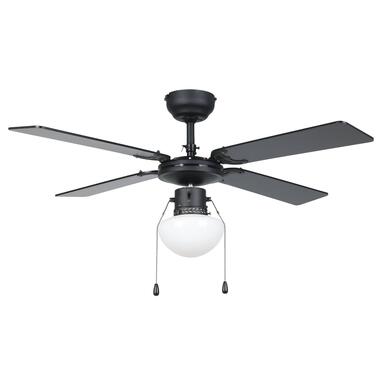 EGLO Fortaleza Plafonnier avec ventilateur - AC E27 - Noir/Bois product