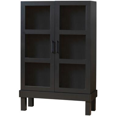 Vitrine Armoire - Pin - Noir - 160x107x39 - Basiclabel - Bonk product