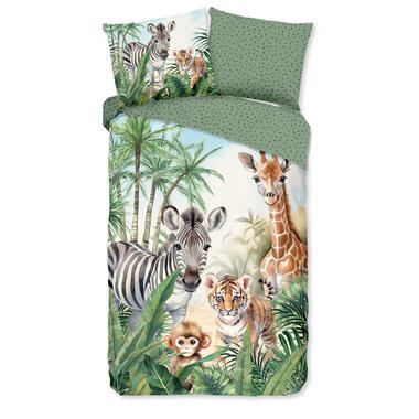 Good Morning Safari Dieren Kinderdekbedovertrek Groen product