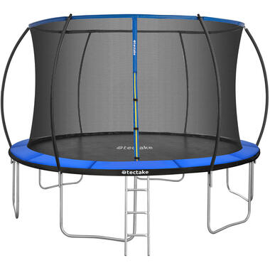 Trampoline tectake® Jumpy 366 cm - filet et escaliers – robuste pour l'extérieur product