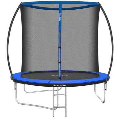 Trampoline tectake® Jumpy 244 cm - filet et escaliers – robuste pour l'extérieur product