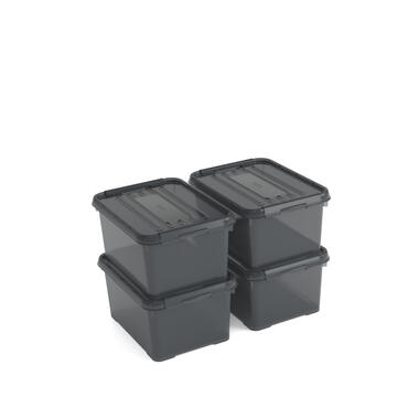 Curver Handy+ Opbergbox - 15L - 4 stuks - Grijs product