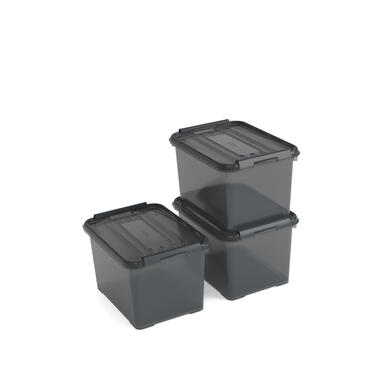 Curver Handy+ Opbergbox - 20L - 3 stuks - Grijs product