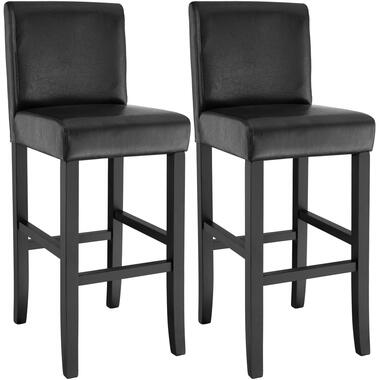 tectake® Lot de 2 tabourets de bar, cuir artificiel, marron antique product