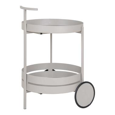 Hioshop Beja chariot de bar 2 tablettes gris product