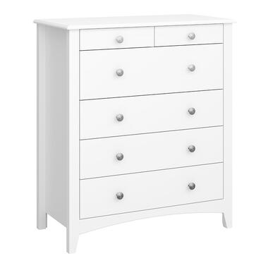 Hioshop Mulon commode 2-1-3 tiroirs blanc pur product