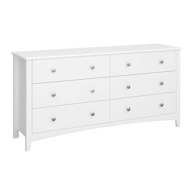 Hioshop Mulon commode 6 tiroirs blanc pur product